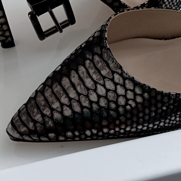 Faux reptile print heels - Picture 2 of 6